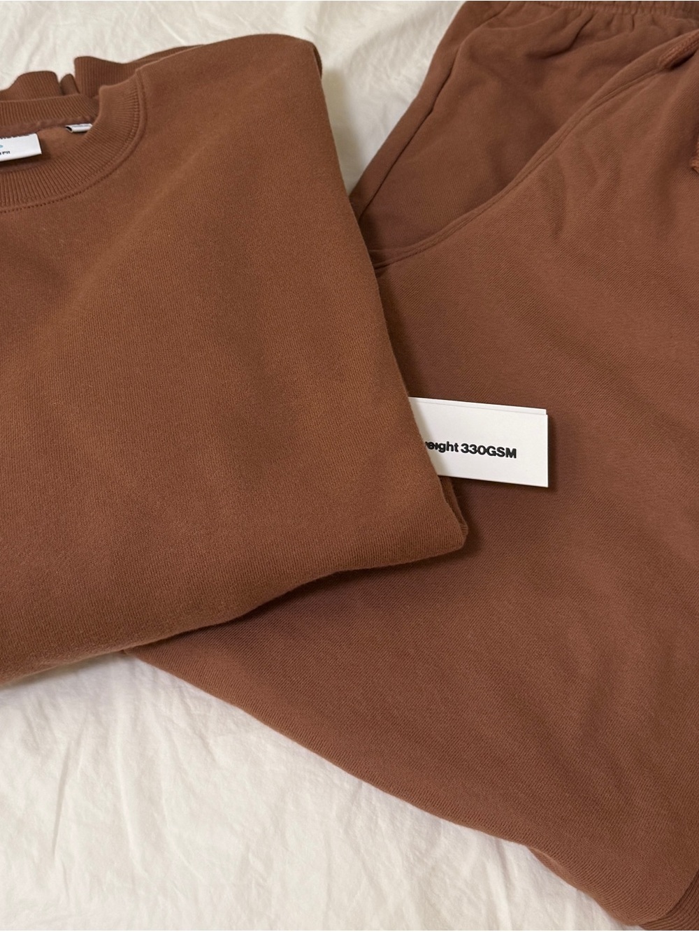 Aritzia TNA Sweatfleece Cozy Fleece Boyfriend Fit Crewneck Sweatshirt in Teddy B - Picture 8 of 9